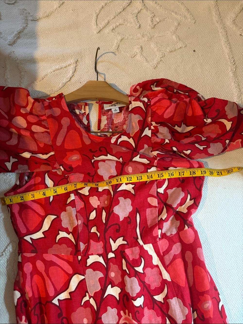 Rhode X Target Large Zinnia Floral Print Bell Sleeve Midi Dress size 12 - Picture 9 of 9